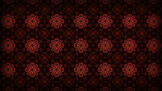 An image in which patterns repeat like a mandala or kaleidoscope