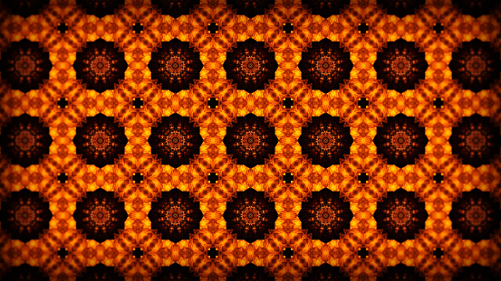 An image in which patterns repeat like a mandala or kaleidoscope