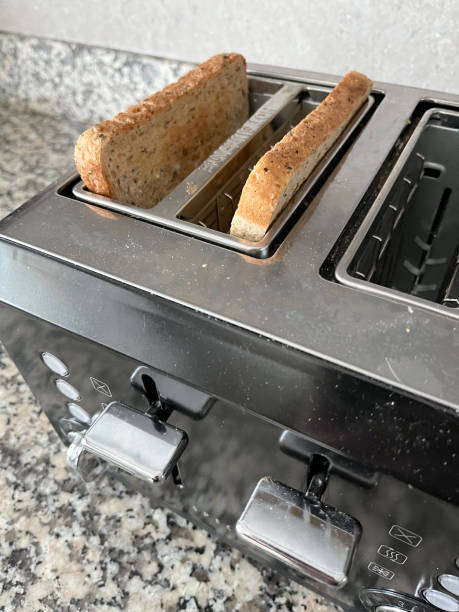 istock Toasted bread in the toaster 1433865833