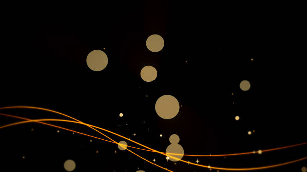 Shaking line animation on black background