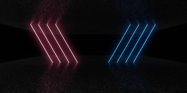 istock 3D abstract background with neon lights. neon tunnel  .space construction . .3d illustration 1433866854