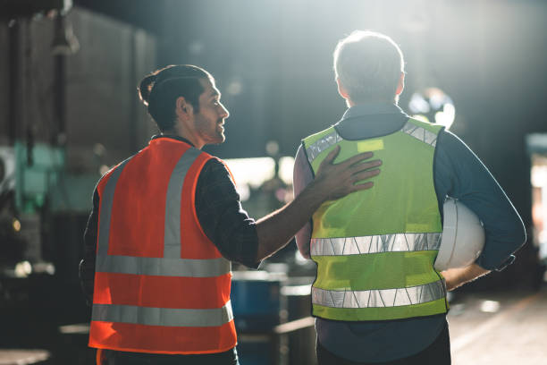 istock industrial factory with men at work concept, professional engineer foreman inspector talking in business occupation job teamwork with team, construction manager working in manufacturing technology job 1433868587