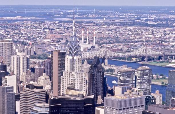 istock Panorama of New York seen from a downtown skyscraper 1433869581