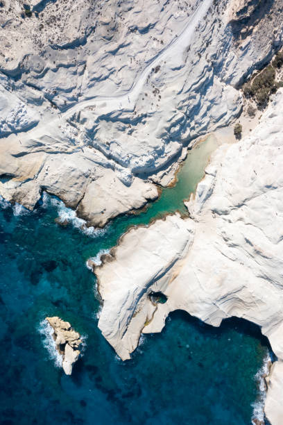 istock White chalk cliffs in Sarakiniko, Milos island, Cyclades, Greece 1433869886
