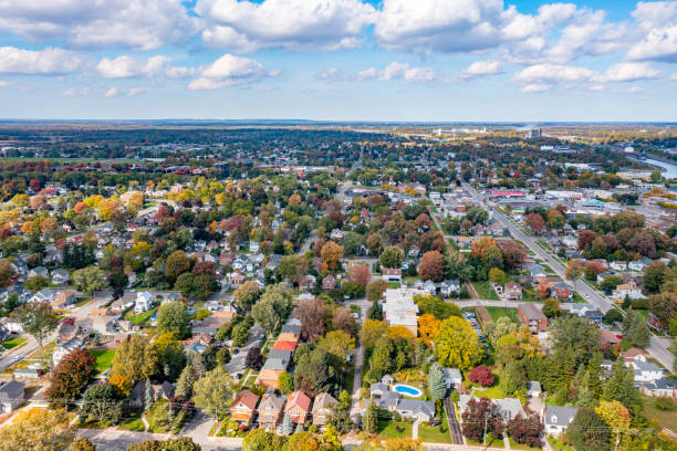 istock Aerial view townscape, Port Colborne, Canada 1433874539