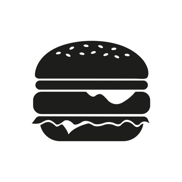 illustrations, cliparts, dessins animés et icônes de hamburger. vecteur. illustration. un ensemble d’icônes de hamburger. - bread food basket sweet bun