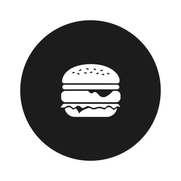 ilustraciones, imágenes clip art, dibujos animados e iconos de stock de hamburguesa. vector. ilustración. un conjunto de iconos de hamburguesas. - bread food basket sweet bun