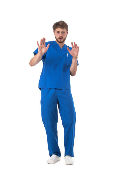istock Healthcare worker with stop sign 1433880900
