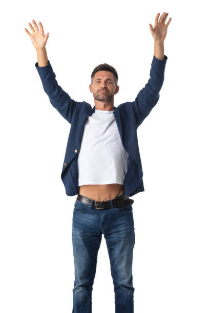 istock Happy businessman on white 1433880995