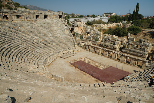 Theatre of Myra Ancient City in Demre, Antalya City, Turkiye