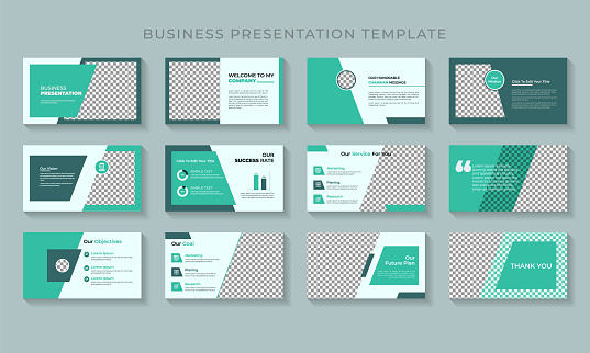 Clean Minimal Modern Elegant business presentation template premium vector