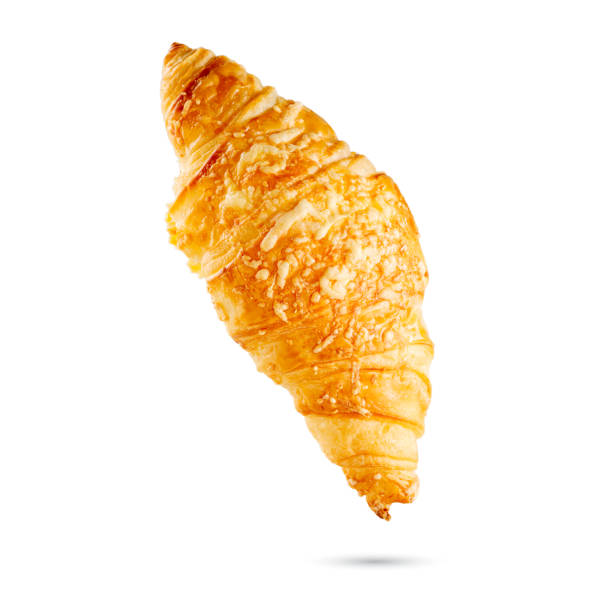 istock Fresh croissants with cheese isolated on white background. 1433887375