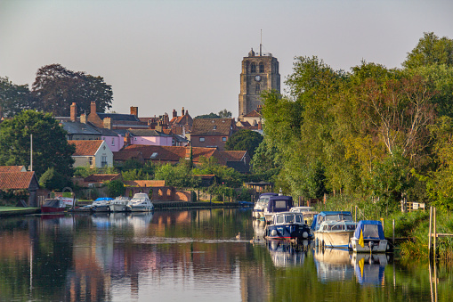 Boats on the rivers of Suffolk, United Kingdom