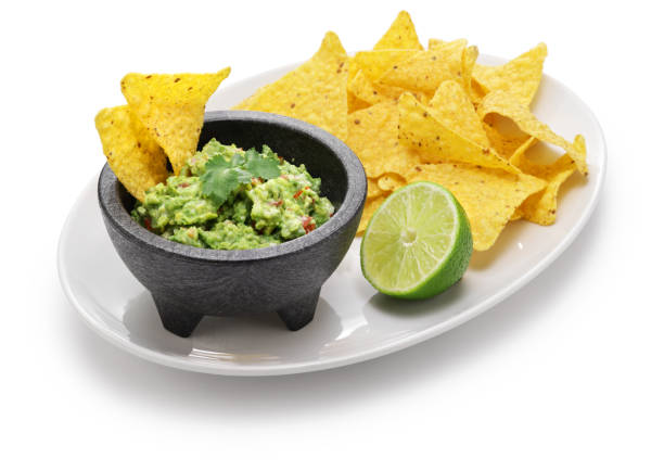 istock homemade guacamole with tortilla chips, Mexican appetizer 1433890770
