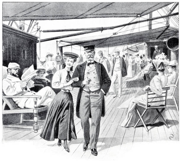 istock Father and daughter on the deck of a cruise ship 1433891411