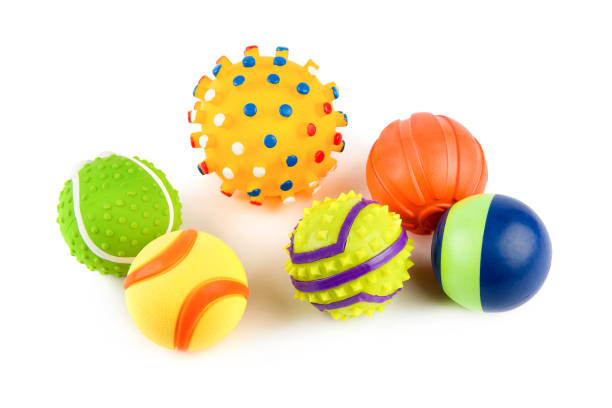 istock Dog toy balls isolated on white background. 1433892806