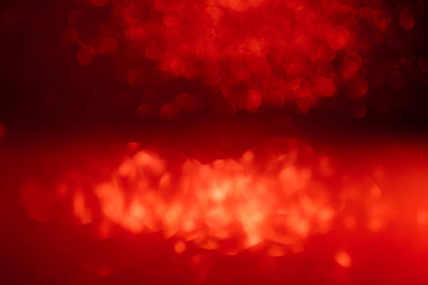 Red bokeh lights on the Merry Christmas background