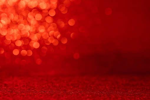 Red bokeh lights on the Merry Christmas background