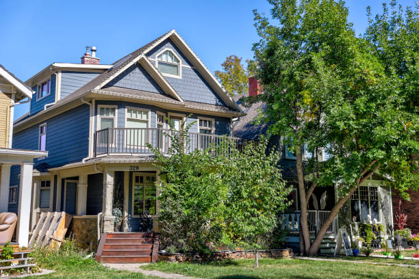 Calgary, Alberta - September 24, 2022: Quaint heritage homes in Calgary's Mission District