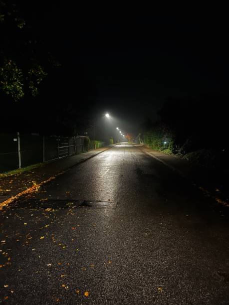 istock Long street at night 1433907769