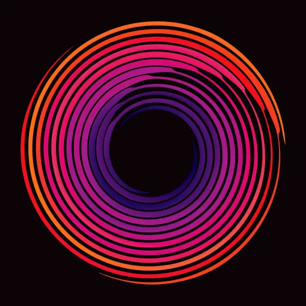 Vector illustration of Spiral concentric pattern