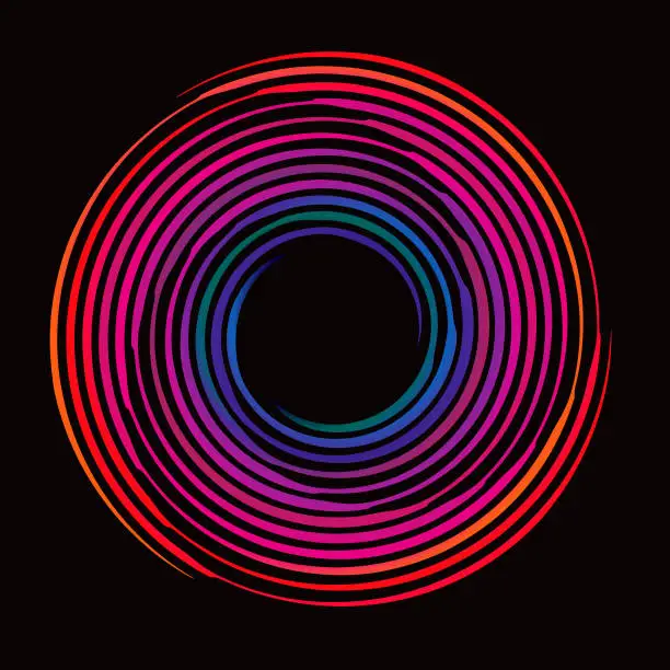 Vector illustration of Spiral concentric pattern