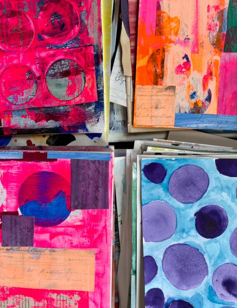 istock Stacks of Abstract Art and Collage 1433908145
