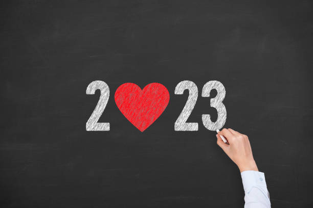 istock New Year 2023 with Heart Shape on Chalkboard Background 1433908599