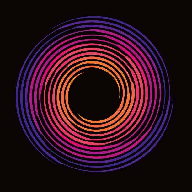 Vector illustration of Spiral concentric pattern