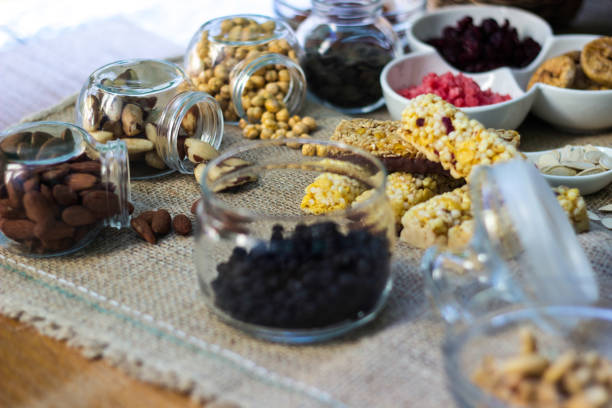 istock Bar with granola, dried fruits and nuts 1433911473