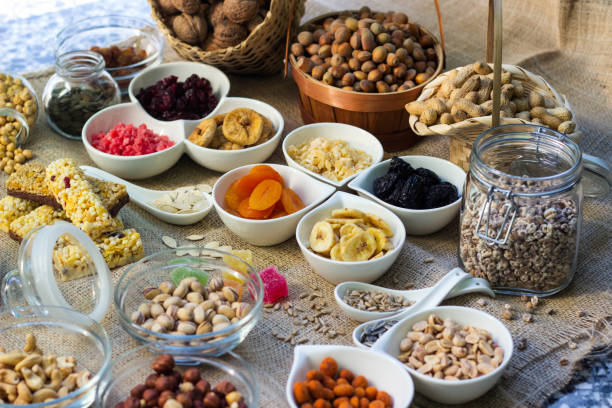 istock Bar with granola, dried fruits and nuts 1433911633