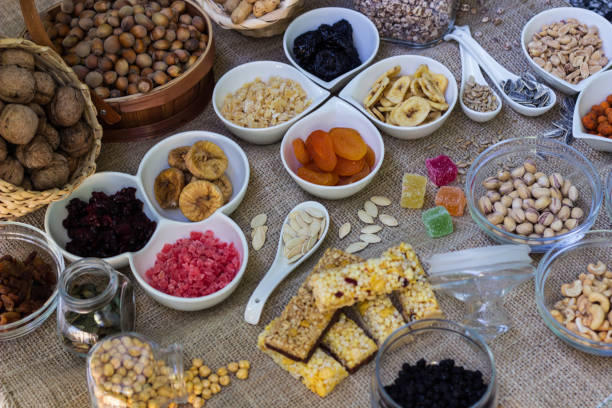 istock Bar with granola, dried fruits and nuts 1433912602