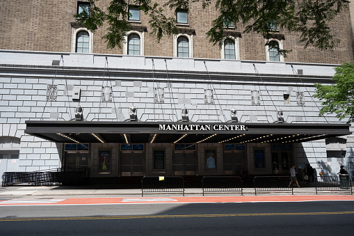 New York, NY, USA - June 2, 2022: The Manhattan Center in Midtown Manhattan, which houses event spaces, performance venues and recording studios.