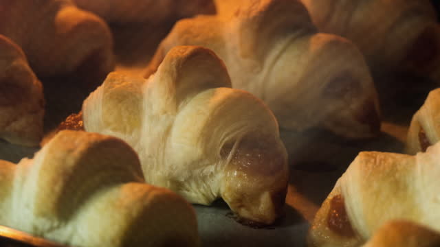 Lush Stuffed Croissants are Baked in a Time-Lapse Oven