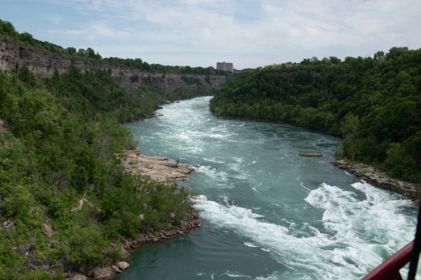 Niagara River, seen from the Cable Car stock photo