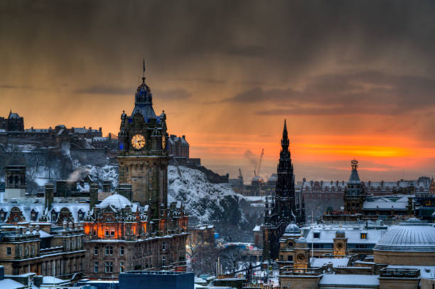 Cтоковое фото Эдинбургский зимний закат