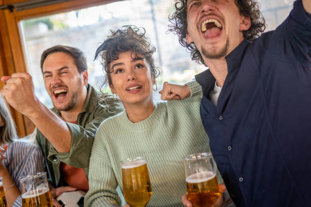istock Watching and celebrating a sport match 1433926626