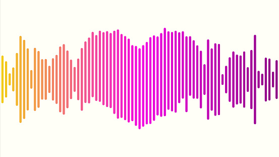 Sound wave. Heart shape. Music equalizer. Abstract vector illustration EPS10