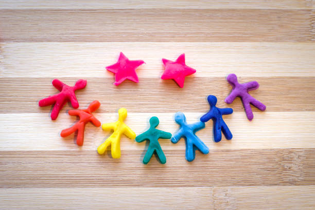 istock rainbow people of LGBT pride. 1433941393