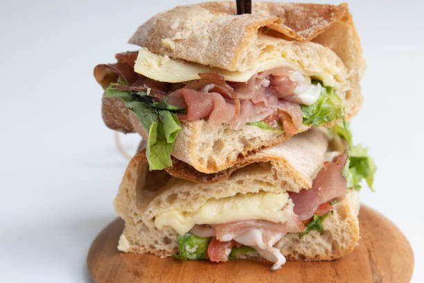 istock Close up Black Forest Ham Sandwich 1433945168