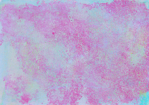Texture of pink, purple, blue acrylic on paper background.