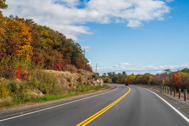 istock Autumn Landscape - Car Travelling through the Canadian Shield 1433946908