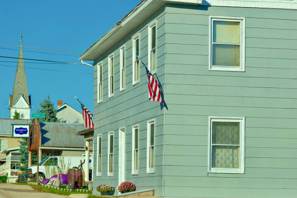Accident, Maryland, USA - October 10, 2022: Buildings in downtown Accident along the main road in the small town located in “Mountain Maryland” in the western part of the state.