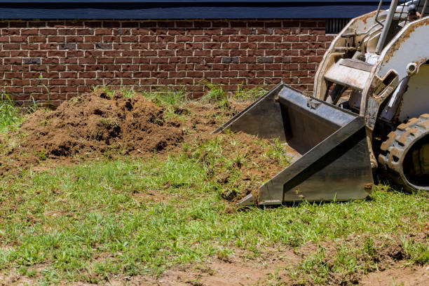 istock An earth-moving bulldozer is landscaping work in order to move earth using the scoop 1433960828