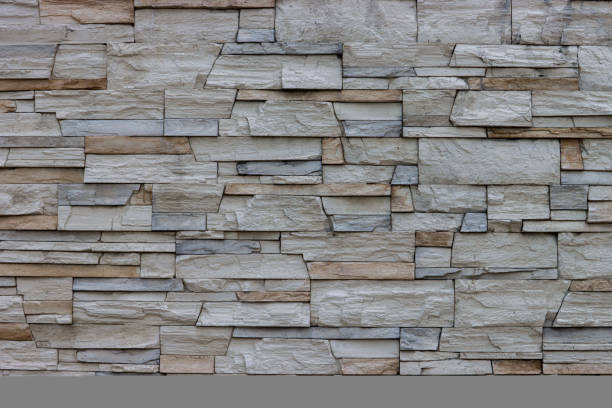 istock Abstract background of gray and brown bricks. 1433973932