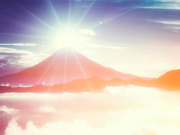 istock Mount fuji sunrise 3d illustration 1433999343