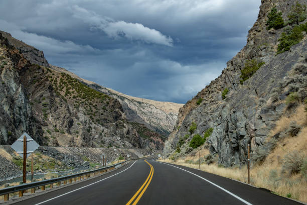 istock Thunderstorm over Canyon highway between Thermopolis and Cody, Wyoming 1434007756