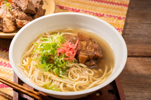 istock Okinawa soba with cibite, a local Okinawan dish 1434014947