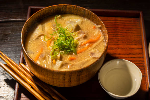 istock Miso soup with pork and vegetables 1434015155