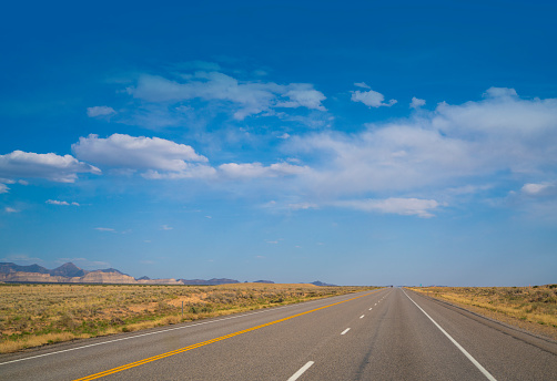 Empty road in Utah , USA